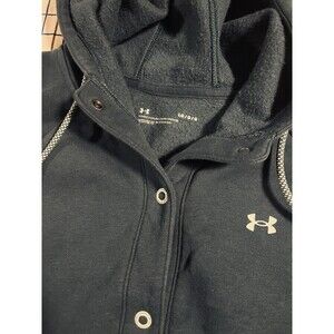 Under Armour Snap Hoodie Sweatshirt Geeen Pullover LARGE Loose Performance